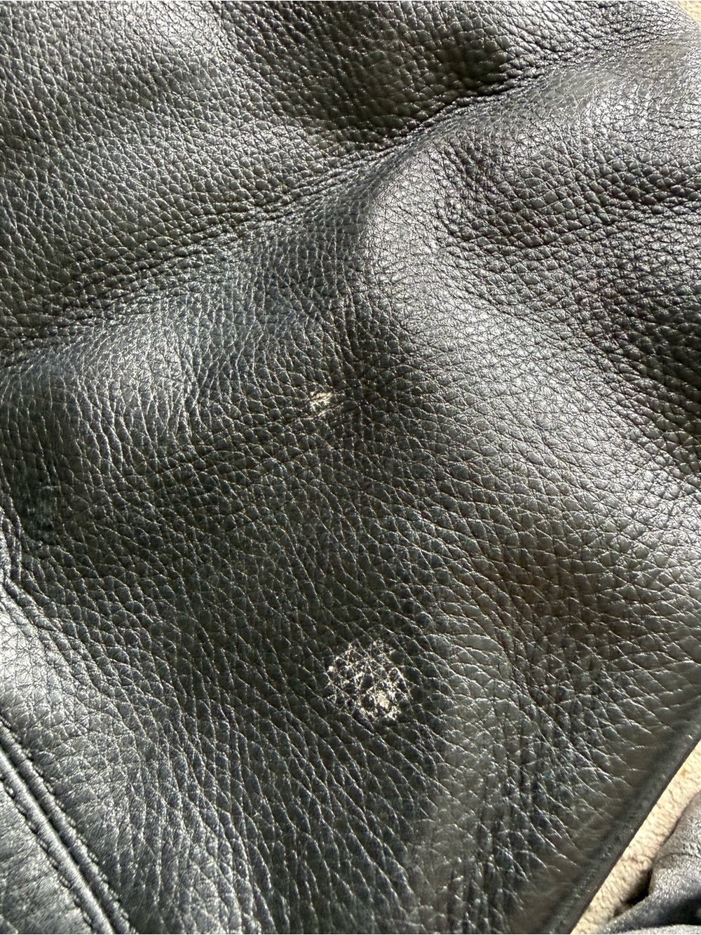 Coach Black Leather Tote with Embossed Signature Circle - Picture 8 of 11